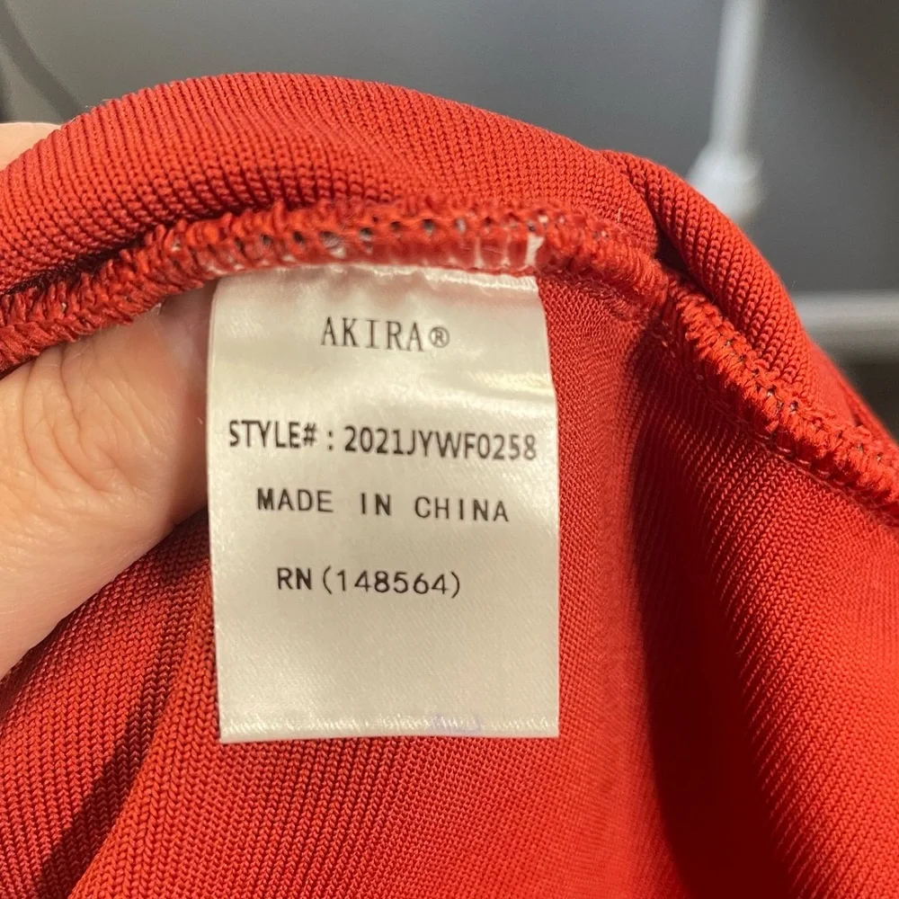 Akira Women's Abstract Print Cutout Midi Dress‎ Multicolor Size XL - Picture 5 of 6